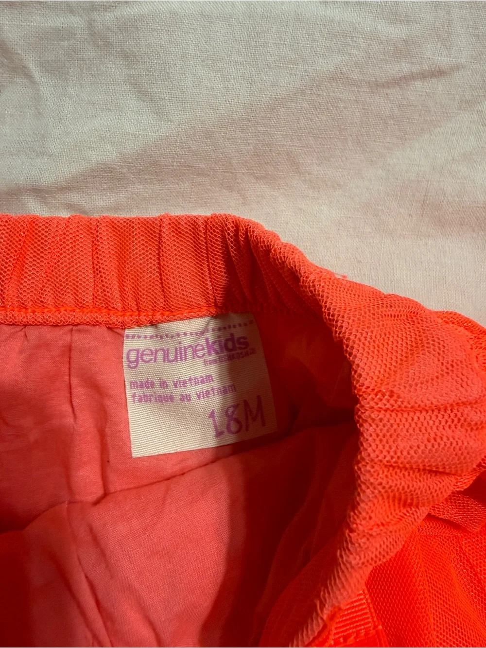 Genuine Kids by OshKosh Neon Coral Tulle Skirt with Bow
